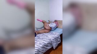 My next door surprised her with her new sex toy wow she