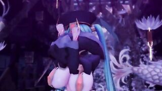 MMd miku Bae demon sexsual body will tease you try not to cum 3d animated