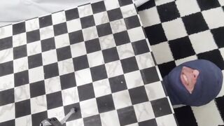 Mummified Blowjob Stuffed with Fuzzy Sock