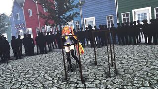mmd r18 long booty thick lady vs Hot fit skinny Bombshell butt battle twerk fight 3d cartoon