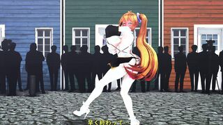 mmd r18 long booty thick lady vs Hot fit skinny Bombshell butt battle twerk fight 3d cartoon