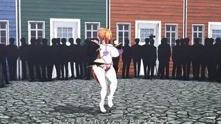 mmd r18 long booty thick lady vs Hot fit skinny Bombshell butt battle twerk fight 3d cartoon