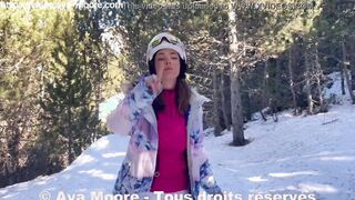 Ava Moore - Skiers catch me dildoing my booty -