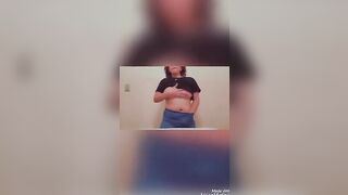 Squirting into gym WC, couldn't wait to got home