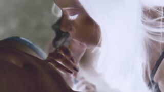 goddess soak blow job with cunt squirting orgasm by Hispanic secretary!