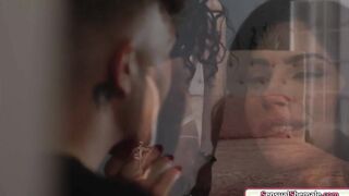 TS Ariel Demure anal rides stepsons cock