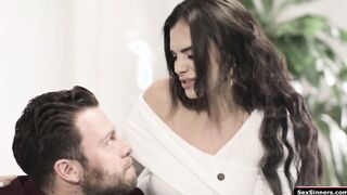 Guy licks and fucks horny latina client