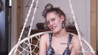 Ines Ties Herself Up and Plays With a Toy