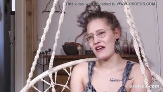 Ines Ties Herself Up and Plays With a Toy