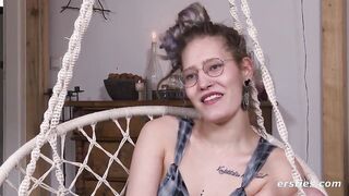 Ines Ties Herself Up and Plays With a Toy