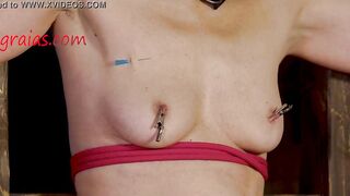 Master Inserts Needle Through Sub's Udders