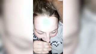 Snowbunny blows big black dick