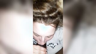 Snowbunny blows big black dick