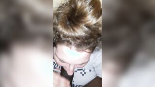 Snowbunny blows big black dick
