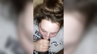 Snowbunny blows big black dick