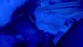 Hispanic give BBC DEEP THROAT and ball sucking off with cockring