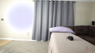 Thin hotwife does a strip tease for her bbcs bull