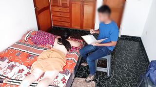 I pounded the masseur while my cuckold hubby is waiting