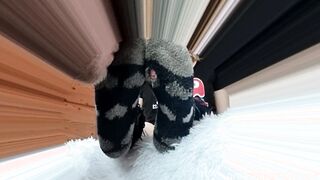 Sniffing her sweaty toes COMPILATION