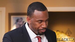 BLACK4K. Ebony man forgets about work and fucks colleagues slutty