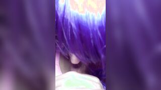Amateur cougar with Huge Boobs and Purple Hair offer the best Oral Sex he can only last a few minutes