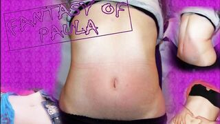 Bae sluts gets excited with her bf's knuckles on her soft and yummy belly PART one