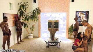 Black Bombshell Has All Of Her Holes Gangbanged And Spread By BIG Cocks COMPILATION
