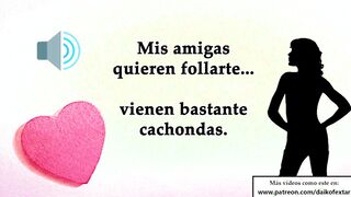 Audio erótico día San Valentin, atado con varias mujeres. JOI Voz española.