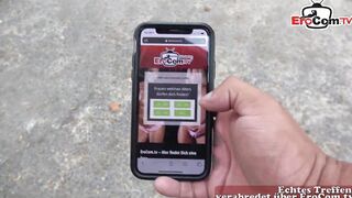 Outdoor Sex with a young german Blonde during a point of view