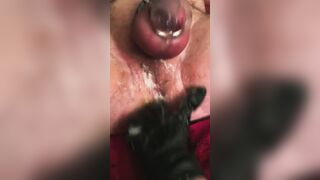 Caged sissy gets fingers