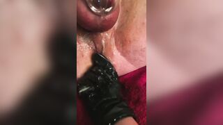 Caged sissy gets fingers