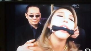 JAPANESE SEXY BLONDE SUB LONG BREASTS GOT ROPED AND BOUNDED BY MASTERS screen record