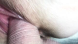 Insatiable Anna jizzes over and over. Unshaven pink snatch. Swollen clitoris. Cummed. Close-Up