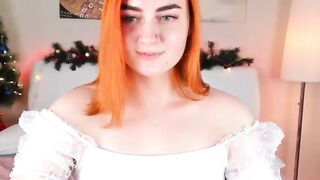 cute redhair web webcam slut can deep throat a huge sex dildo