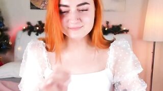 cute redhair web webcam slut can deep throat a huge sex dildo