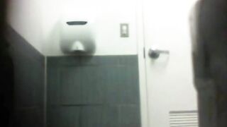 Cute Blonde Restroom Spy