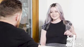 Halle Takes Crazy Sexy Dick From Dustin Before Taking Control And Fucking Him