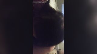 Vixen1217 worships a Texas huge ebony penis bull