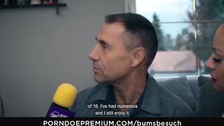 BUMS BESUCH - Huge Tits German porn star Dana Jayn fucks