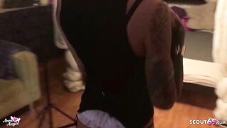 Redhead German Maid Eighteen Seduce to Nailed by Old Guy