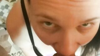 Compilation of throatfuck, facefuck & drink from Russian skank cougar