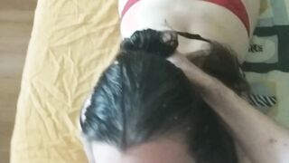 Compilation of throatfuck, facefuck & drink from Russian skank cougar