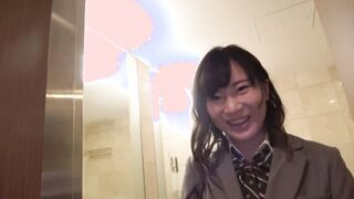 A adorable Japanese sluts with long boobies inside a swimming