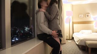 A adorable Japanese sluts with long boobies inside a swimming