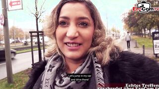 Big Boobed tattooed German woman pick up online for outside Sex