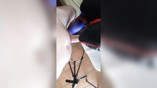 Stupid submissive mom tied and blindfolded throated on high heels into a super sexy oral POV action