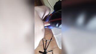Stupid submissive mom tied and blindfolded throated on high heels into a super sexy oral POV action
