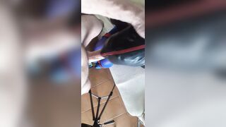 Stupid submissive mom tied and blindfolded throated on high heels into a super sexy oral POV action