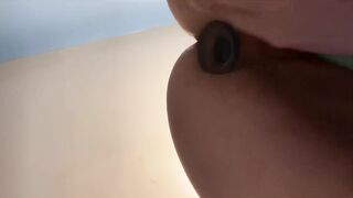 NOISY GROANING AND SQUIRTING: Fucking myself with a ASS PLUG, SEX TOY & DILDO