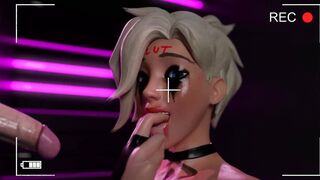 Overwatch Mercy - My Gf Surprised Me Sucking Off My Soul Out at Glory Hole - Long Cum 2x!
